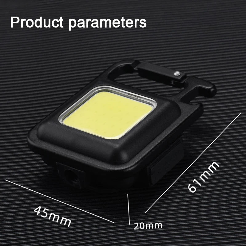 Cob Rechargeable Car Keychain Light for Emergency Use