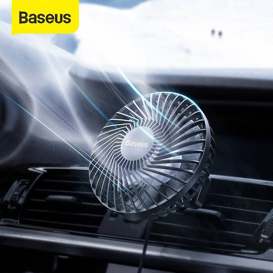 Baseus Car Air Vent Mount Fan 5V Portable USB Fans for Car Cooling High Speed Flow