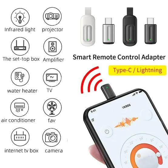 Smartphone IR Remote Controller Mini Adapter Type C/Micro USB Interface