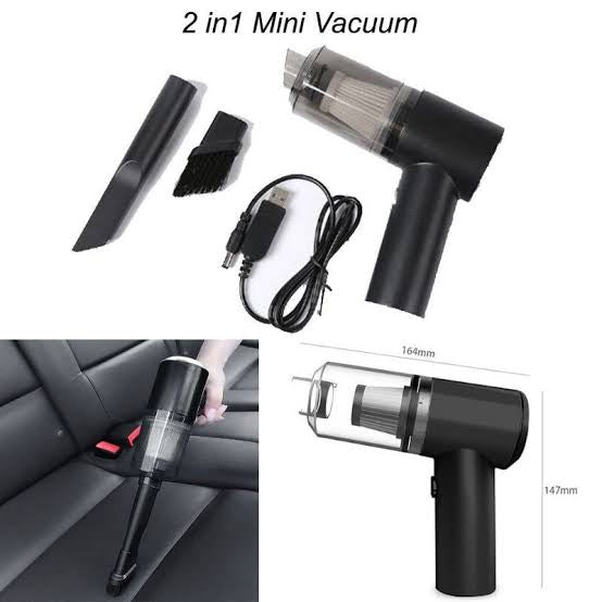 2 in 1 Wireless Portable Vacuum Car Cleaner